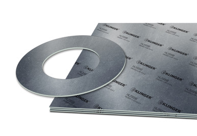 KLINGER® Graphite Laminate HL, silver, sheets with cut gasket