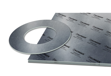 KLINGER® Graphite Laminate PSM, silver, sheets with cut gasket