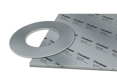 KLINGER® Graphite Laminate SLS, silver, sheets with cut gasket