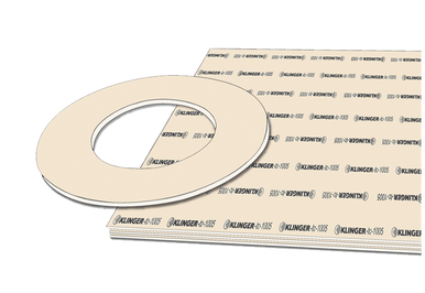 Klinger® tc-1005, tan, sheets with a cut gasket