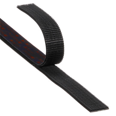 Dual lock recloseable fastener, black,  strip