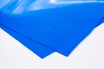 Two sheets of blue viton, overlapping