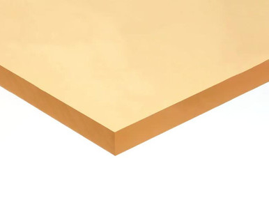 Tan slab of natural rubber