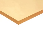 Tan slab of natural rubber