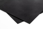 50 Durometer, General Purpose with Criss-Cross Texture, Neoprene Rubber, two squares, black