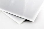 two squares of white, overlapping LDPE plastic